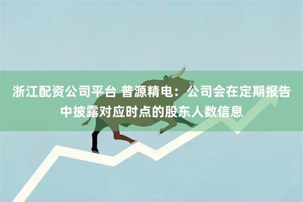 浙江配资公司平台 普源精电：公司会在定期报告中披露对应时点的股东人数信息
